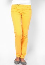 Being Human Clothing Yellow Solid Chinos women