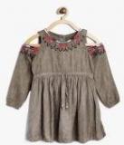 Bella Moda Grey Printed Casual Dress girls