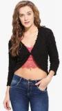 Bella Rosa Black Solid Summer Jacket women