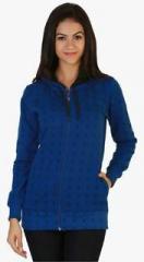 Belle Fille Blue Printed Hoodie women