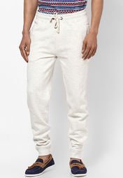 Bellfield Ecru Cuffed Hem Jog Pants Men