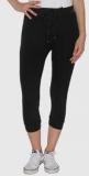 Berge Black Solid Capri Women