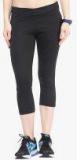 Berge Black Solid Slim Fit Capri Women