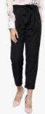 Besiva Black Solid Coloured Pant Women