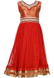 Betty Red Party Wear Gown Girls