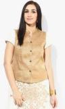 Biba Beige Printed Cotton Blend Jacket Women