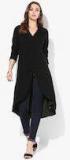 Biba Black Solid Poly Cotton Kurta women