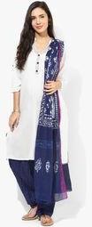 Biba Blue Printed Patiala Dupatta Set Women