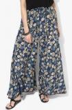 Biba Blue Printed Regular Fit Palazzo Women