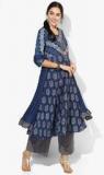 Biba Blue Printed Salwar Kameez Dupatta women