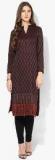 Biba Brown Yarn Dyed Poly Cotton Kurta Women