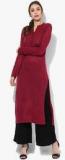 Biba Magenta Yarn Dyed Acrylic Wool Kurta Women