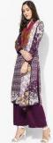 Biba Purple Printed Viscose Salwar Kameez Dupatta women