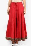 Biba Red Printed Cotton Blend Salwar Women