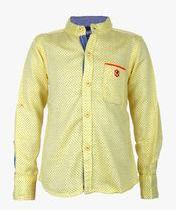 Biker Boys Yellow Casual Shirt Boys