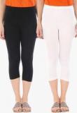 Bitterlime Pack Of 2 Multicoloured Solid Leggings women