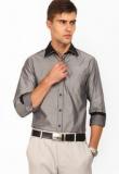 Black Coffee Solid Charcoal Grey Formal Shirt men