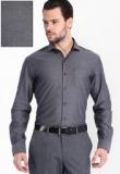 Black Coffee Solid Grey Formal Shirt Men