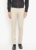 Blackberrys Beige Regular Fit Solid Formal Trouser men