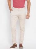 Blackberrys Beige Slim Fit Solid Chinos men