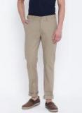 Blackberrys Beige Solid Regular Fit Chinos Men