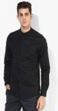 Blackberrys Black Solid Regular Fit Casual Shirt men