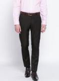 Blackberrys Black Solid Regular Fit Formal Trousers Men