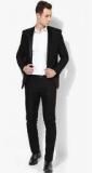 Blackberrys Black Solid Regular Fit Suit Men