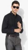 Blackberrys Black Solid Slim Fit Formal Shirt Men