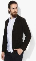 Blackberrys Black Solid Slim Fit Jacket & Blazers men