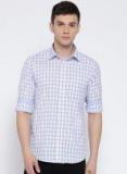 Blackberrys Blue Checked Slim Fit Formal Shirt men