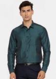 Blackberrys Blue Solid Slim Fit Formal Shirt Men