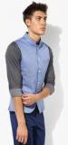 Blackberrys Blue Textured Waistcoat men