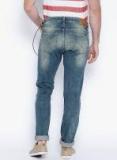 Blackberrys Blue Washed Mid Rise Slim Fit Jeans Men