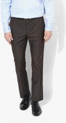 Blackberrys Brown Solid Regular Formal Trousers men