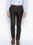 Blackberrys Coffee Brown Solid Slim Fit Formal Trousers men