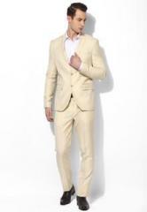 Blackberrys Cream Solid Suit men