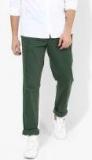 Blackberrys Green Solid Slim Fit Chinos men