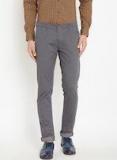 Blackberrys Grey Slim Fit Solid Chinos men