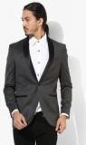 Blackberrys Grey Solid Slim Fit Blazer Men