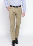 Blackberrys Khaki Regular Fit Solid Formal Trouser men