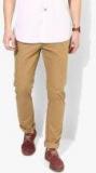 Blackberrys Khaki Regular Fit Solid Trouser Men