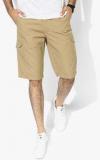 Blackberrys Khaki Solid Regular Fit Shorts Men