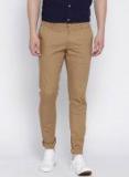 Blackberrys Khaki Solid Sharp Fit Regular Trouser Men