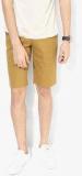 Blackberrys Khaki Solid Shorts men