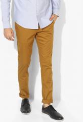 Blackberrys Khaki Solid Slim Fit Chinos men