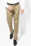 Blackberrys Khaki Solid Slim Fit Formal Trouser men