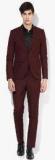 Blackberrys Maroon Solid Suit Men