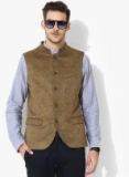 Blackberrys Mustard Self Design Nehru Jacket Men