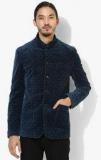 Blackberrys Navy Blue Printed Regular Fit Blazer Men